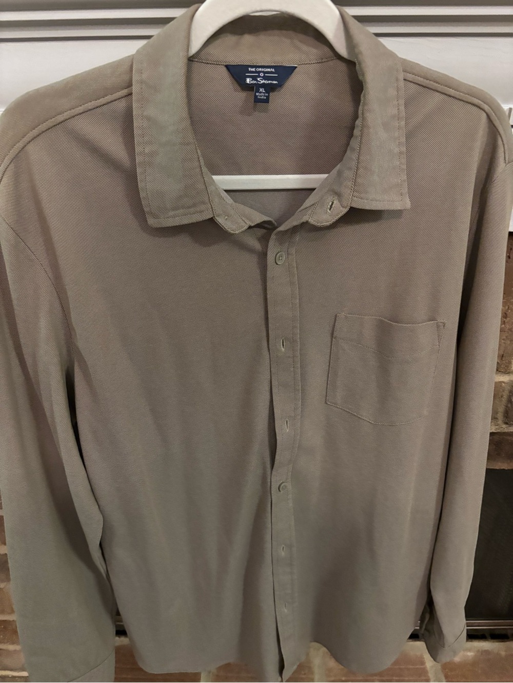 Ben Sherman Taupe Casual Button-Down Shirt